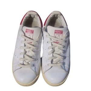 Adidas Stan Smith‎ Women 5 White Pink Leather Lace Up Sneakers 2015